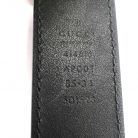 Cintura Gucci GG in pelle nera