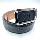 Cinturón Gucci Guccissima piel negro