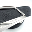 Cinturón Gucci Guccissima piel negro