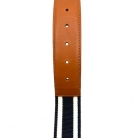 CINTURON GUCCI INTERLOCKING EN LONA AZUL Y BLANCO