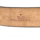 CINTURON GUCCI INTERLOCKING EN LONA AZUL Y BLANCO
