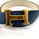 Cinturón hermès azul marino