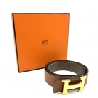 Cinturón Hermès Doble Faz Marrón y Beige
