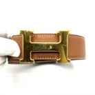 Cinturón Hermès Doble Faz Marrón y Beige