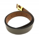 Cinturón Hermès Doble Faz Marrón y Beige
