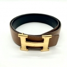 Cinturón Hermès marrón y negro