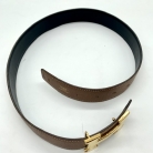 Cinturón Hermès marrón y negro