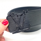 Cintura Louis Vuitton initiales in pelle Epi nera