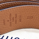 Cintura iniziale Louis Vuitton in pelle nera