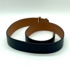 Cintura iniziale Louis Vuitton in pelle nera