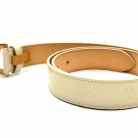 Cinturón Louis Vuitton de charol beige