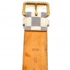 Louis Vuitton Damier Azur Beige Canvas Belt