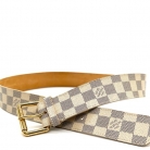 Louis Vuitton Damier Azur Beige Canvas Belt