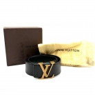 Louis Vuitton brown leather belt with gold buckle