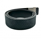 CINTURA LOUIS VUITTON IN PELLE NERA DAMIER LV ARGENTO