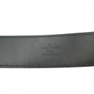CINTURA LOUIS VUITTON IN PELLE NERA DAMIER LV ARGENTO