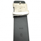 CINTURA LOUIS VUITTON IN PELLE NERA DAMIER LV ARGENTO
