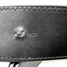 CINTURA LOUIS VUITTON IN PELLE NERA DAMIER LV ARGENTO