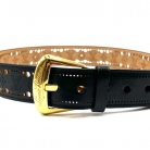 Louis Vuitton Monogram belt in leather with a gold buckle