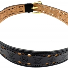 Louis Vuitton Monogram belt in leather with a gold buckle
