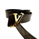 Cinturón Louis Vuitton reversible Monogram y color marrón