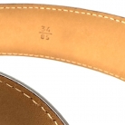 Cintura Prada in pelle marrone con fibbia dorata