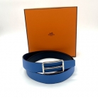 Hermès reversible blue and black belt