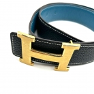 reversible blue/black hermes belt