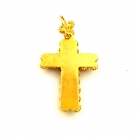 yellow gold cross pendant