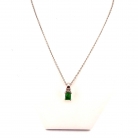 Emerald and diamond gold pendant