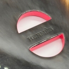 Colgante Hermès nacarado marrón y rosa