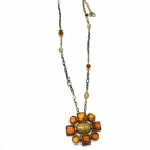 Collana Chanel con pietre in stile ambra