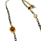 Collana Chanel con pietre in stile ambra