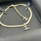 Collar Chanel en metal plateado