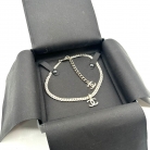 Collar Chanel en metal plateado
