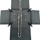 COLLAR CHANEL NÚMERO 5 PLATEADO CON PEDRERÍA