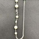 COLLAR CHANEL NÚMERO 5 PLATEADO CON PEDRERÍA