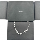 COLLAR CHANEL NÚMERO 5 PLATEADO CON PEDRERÍA