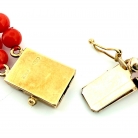 Collana doppia in corallo naturale con chiusura in oro