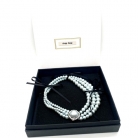 Collar gargantilla de perlas azules Miu Miu