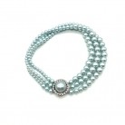 Collar gargantilla de perlas azules Miu Miu