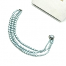 Collar gargantilla de perlas azules Miu Miu