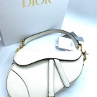 Dior saddle cuero blanco