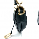 Dior Saddle en piel granulada negra
