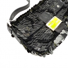 Fendi Baguette Sequin Python Black