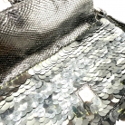Fendi Baguette Sequin Python Black