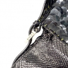 Fendi Baguette Sequin Python Black