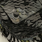 Fendi Baguette Sequin Python Black