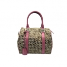 Fendi Boston Bag en canvas con logo Zucca