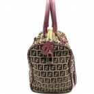 Fendi Boston Bag en canvas con logo Zucca